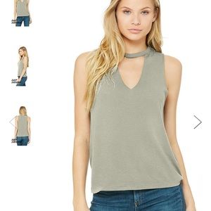 Bella Canvas Flowy Cut Keyhole Neck Tank